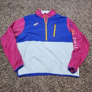 Hoka One One Pink and Blue Windbreaker